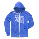 Mens Zip Hoodie Pacific Blue